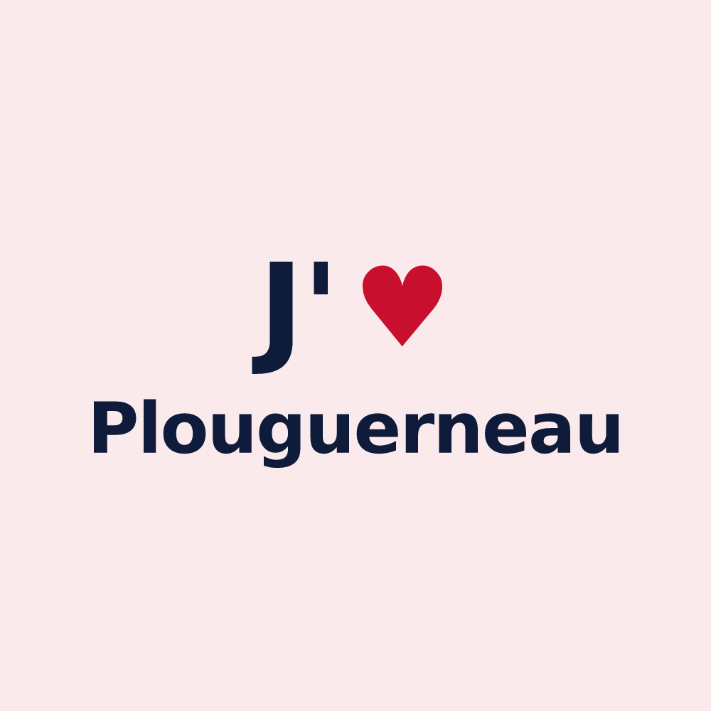 Magnet personnalisé Plouguerneau — design J'aime Plouguerneau