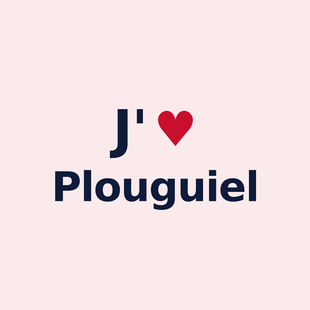 Magnet personnalisé Plouguiel — design J'aime Plouguiel