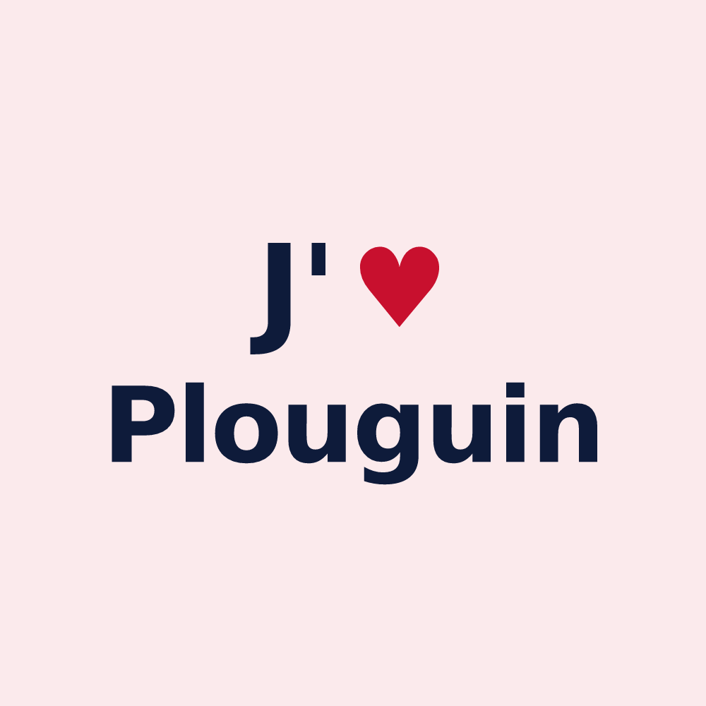 Magnet personnalisé Plouguin — design J'aime Plouguin