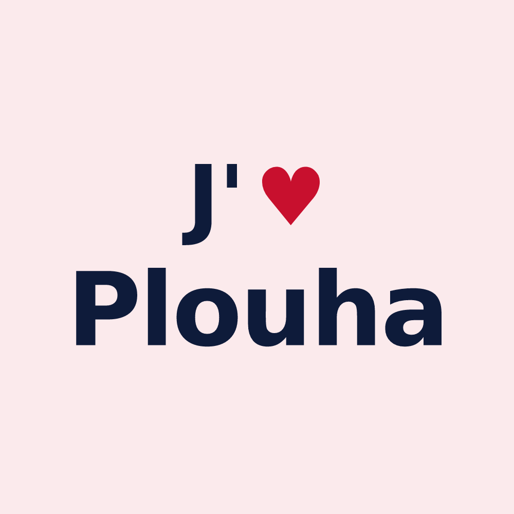 Magnet personnalisé Plouha — design J'aime Plouha