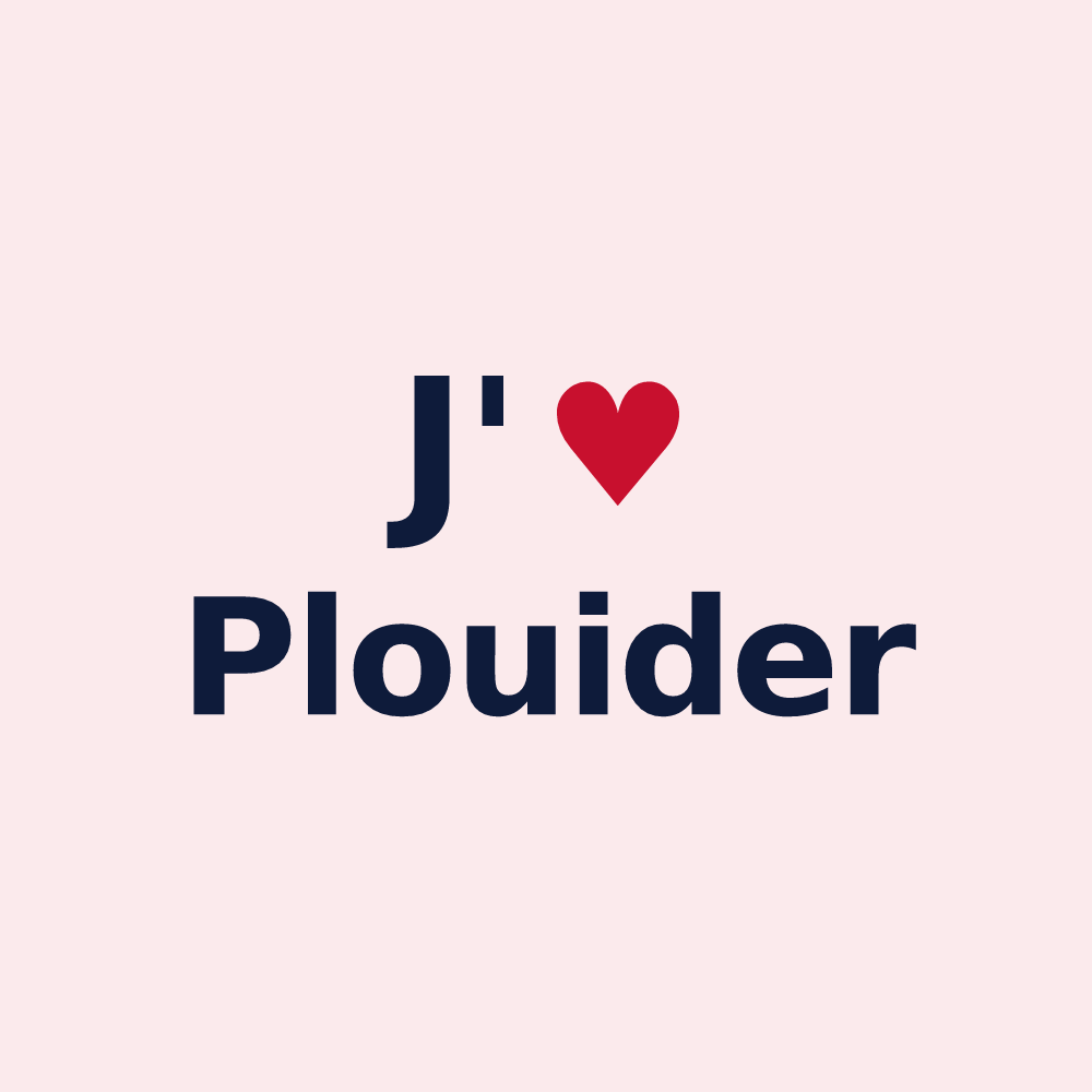 Magnet personnalisé Plouider — design J'aime Plouider