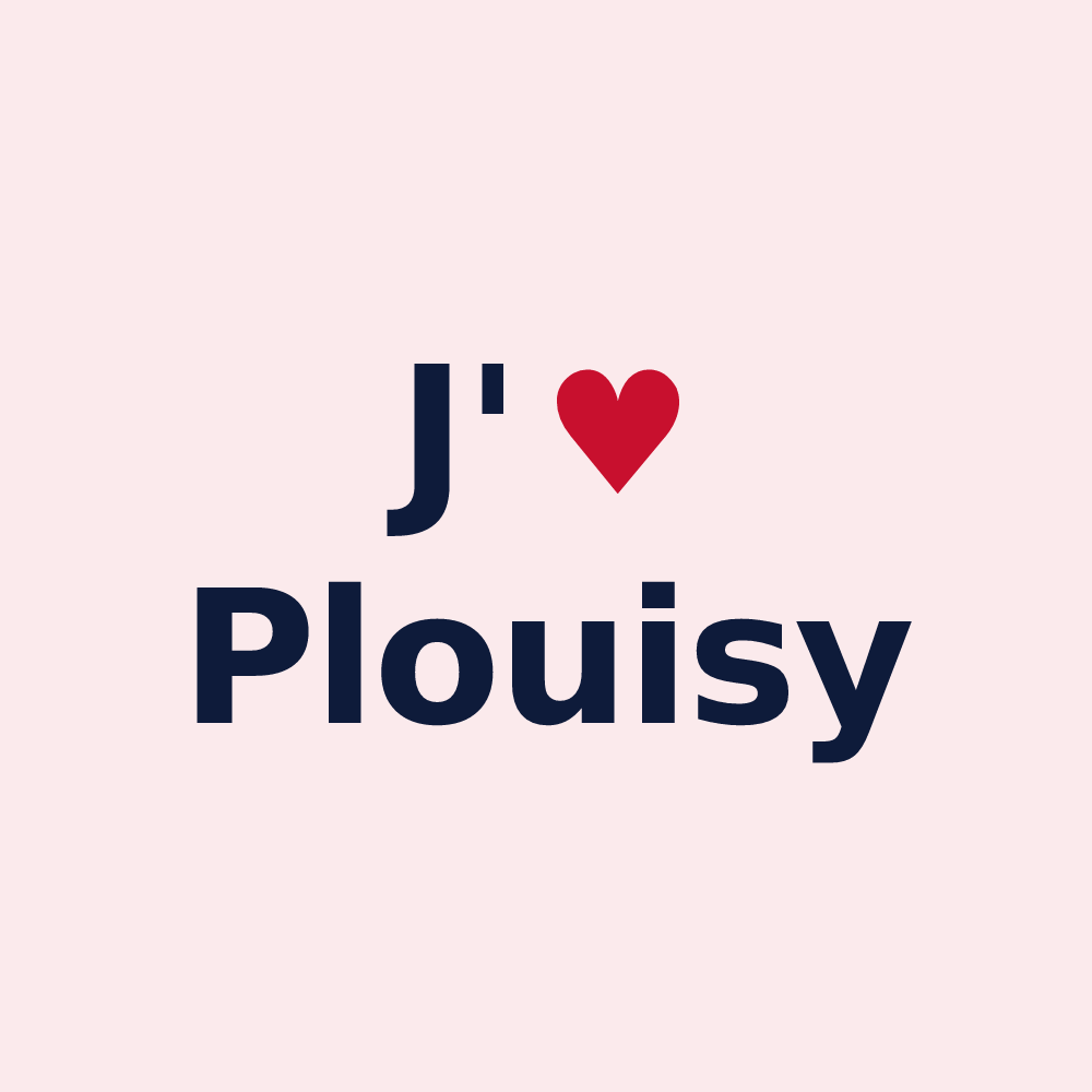 Magnet personnalisé Plouisy — design J'aime Plouisy