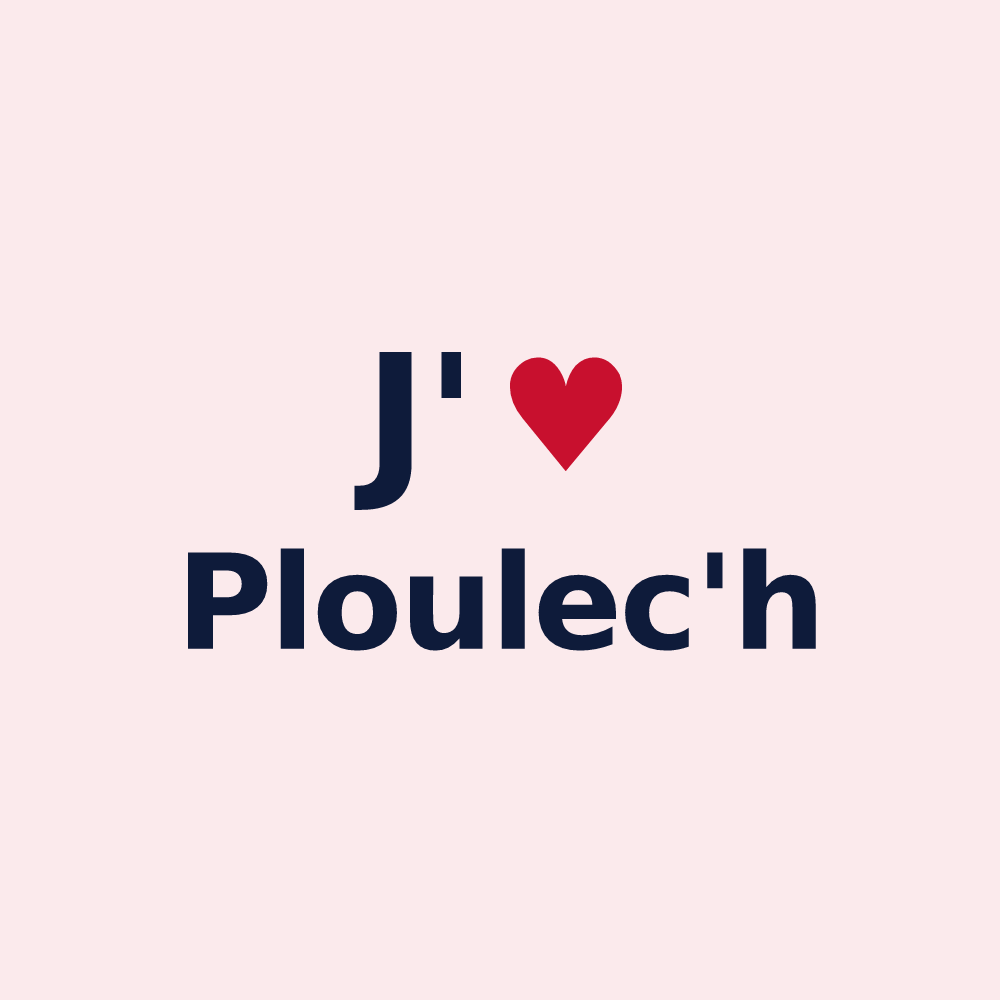 Magnet personnalisé Ploulec'h — design J'aime Ploulec'h