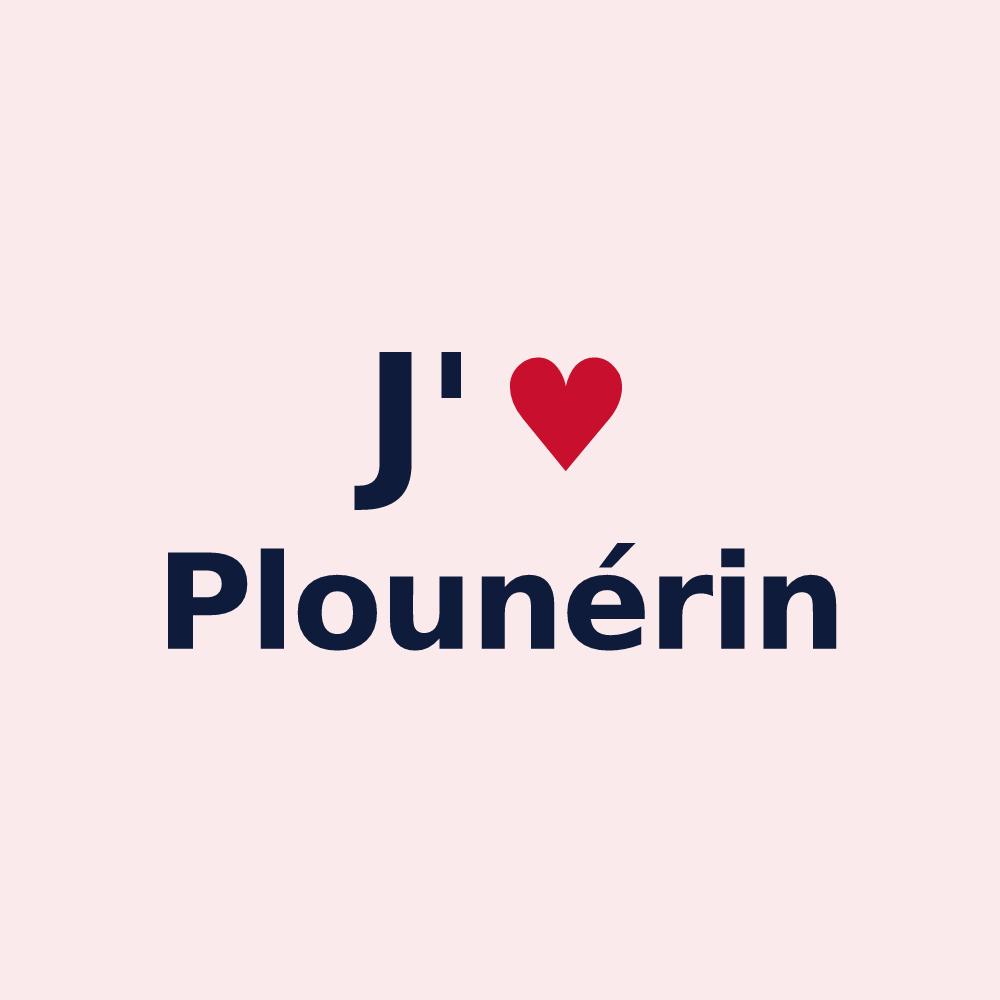 Magnet personnalisé Plounérin — design « J'aime Plounérin » imprimé sur le magnet