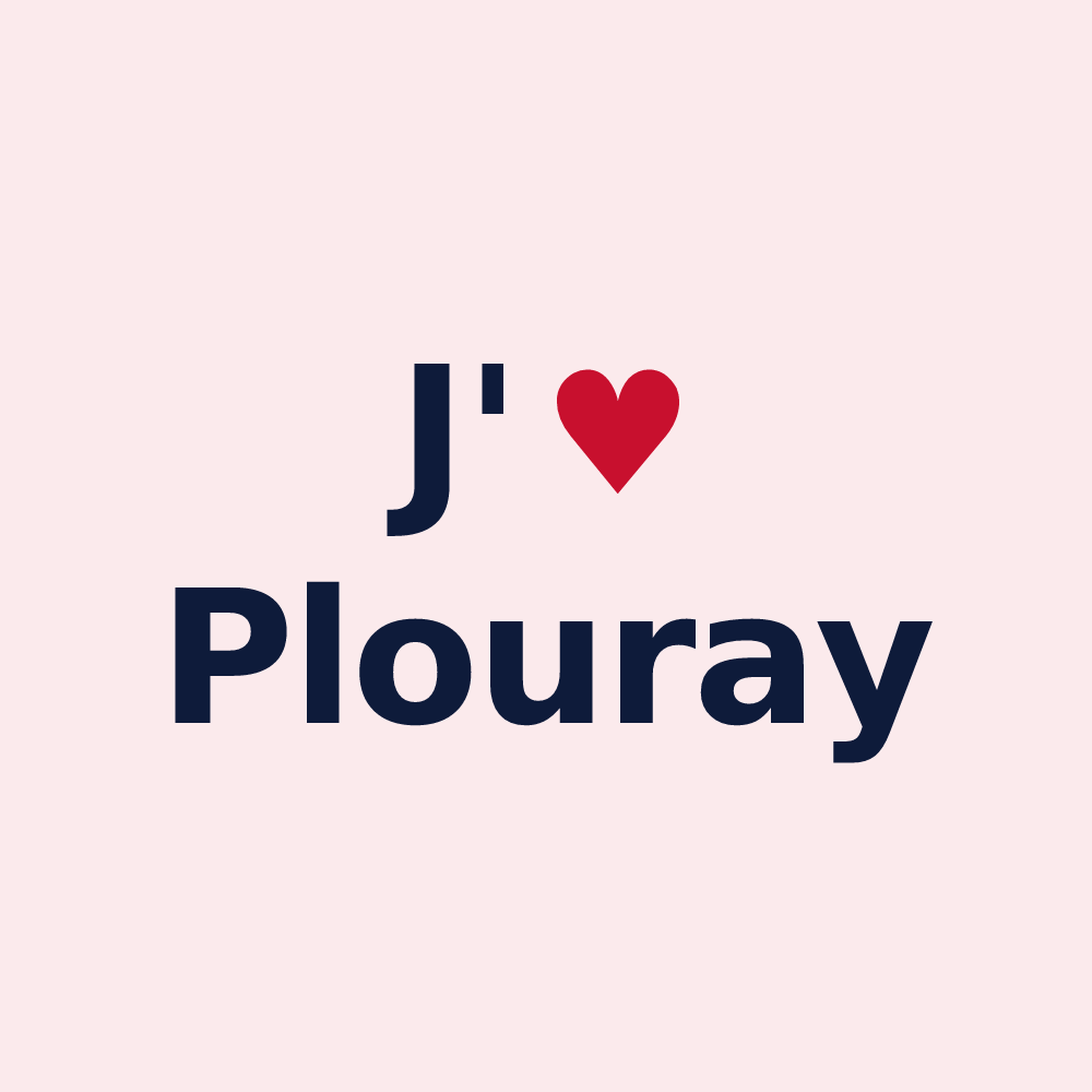 Magnet personnalisé Plouray — design J'aime Plouray