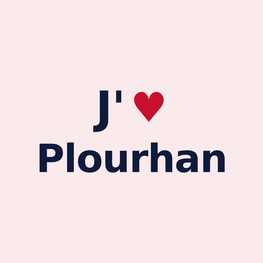 Magnet personnalisé Plourhan — design J'aime Plourhan