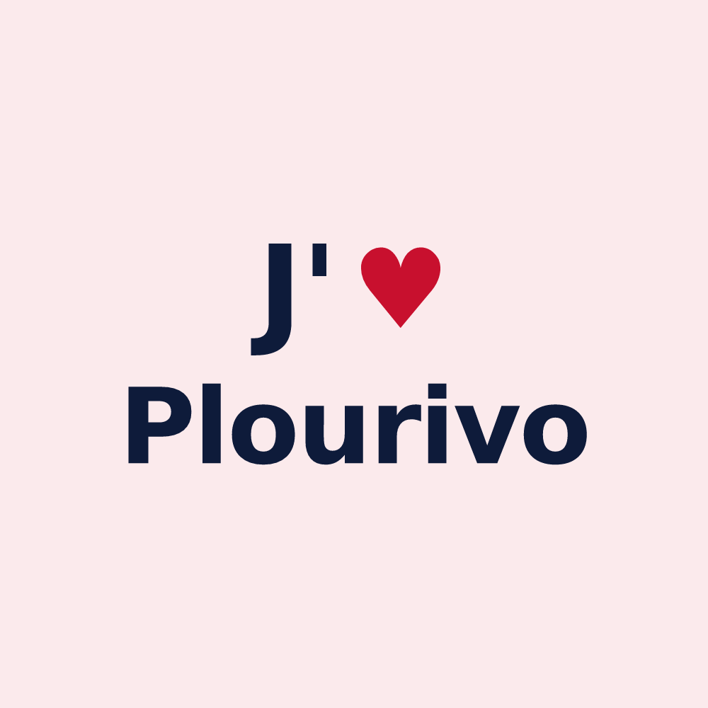 Magnet personnalisé Plourivo — design J'aime Plourivo