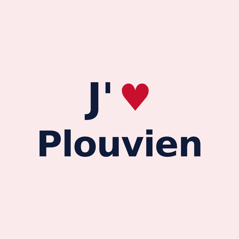 Magnet personnalisé Plouvien — design J'aime Plouvien