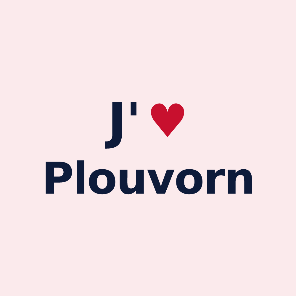 Magnet personnalisé Plouvorn — design J'aime Plouvorn