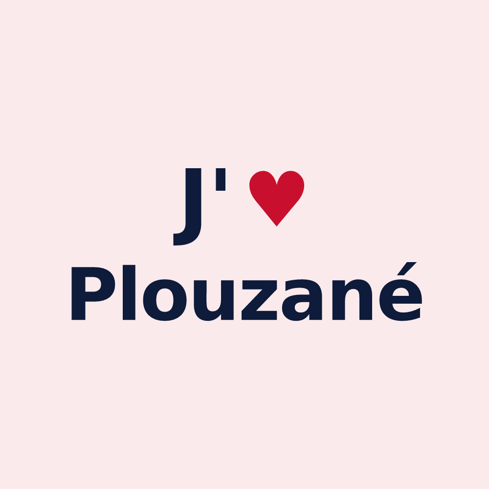 Magnet personnalisé Plouzané — design J'aime Plouzané
