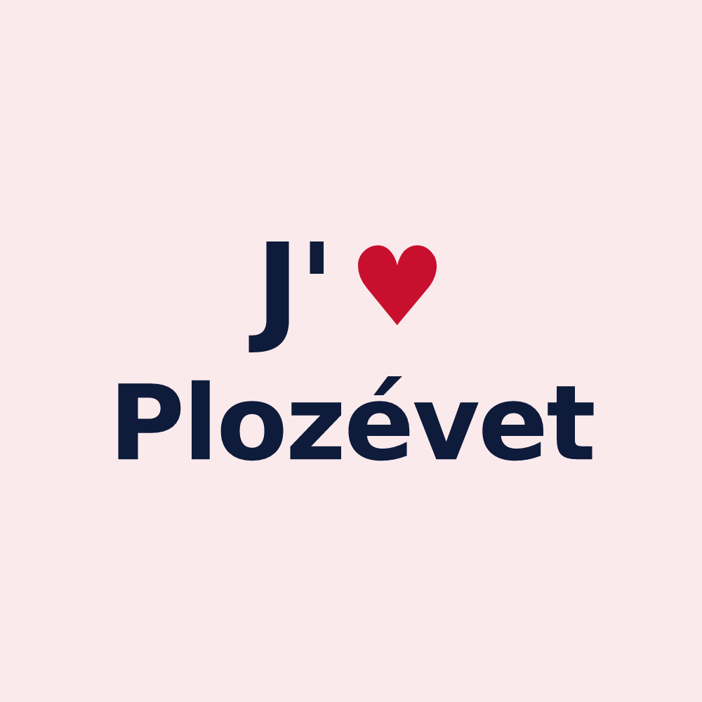 Magnet personnalisé Plozévet — design J'aime Plozévet