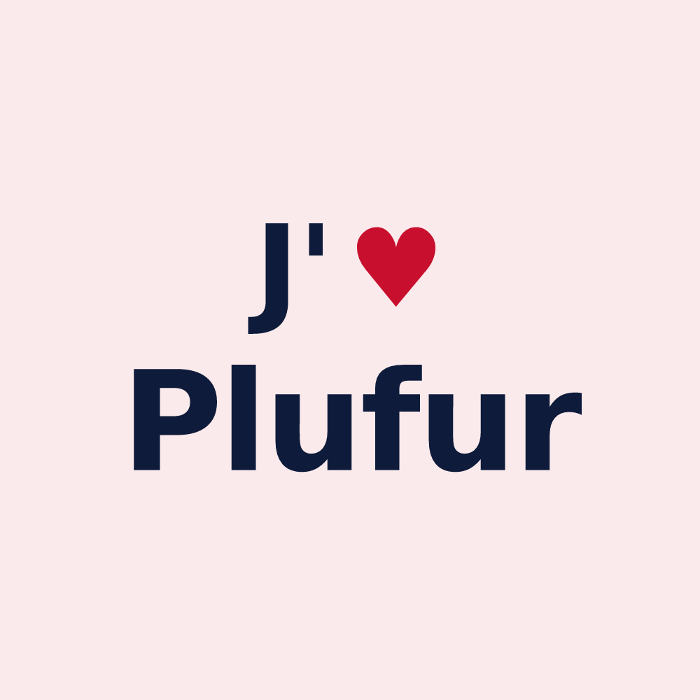 Magnet personnalisé Plufur — design J'aime Plufur
