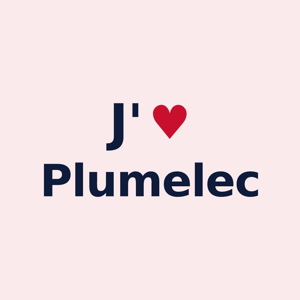Magnet personnalisé Plumelec — design J'aime Plumelec