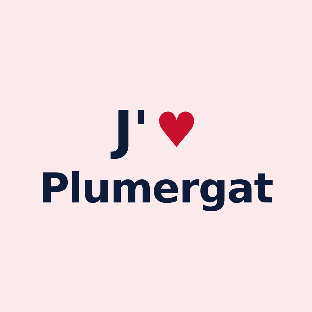 Magnet personnalisé Plumergat — design J'aime Plumergat
