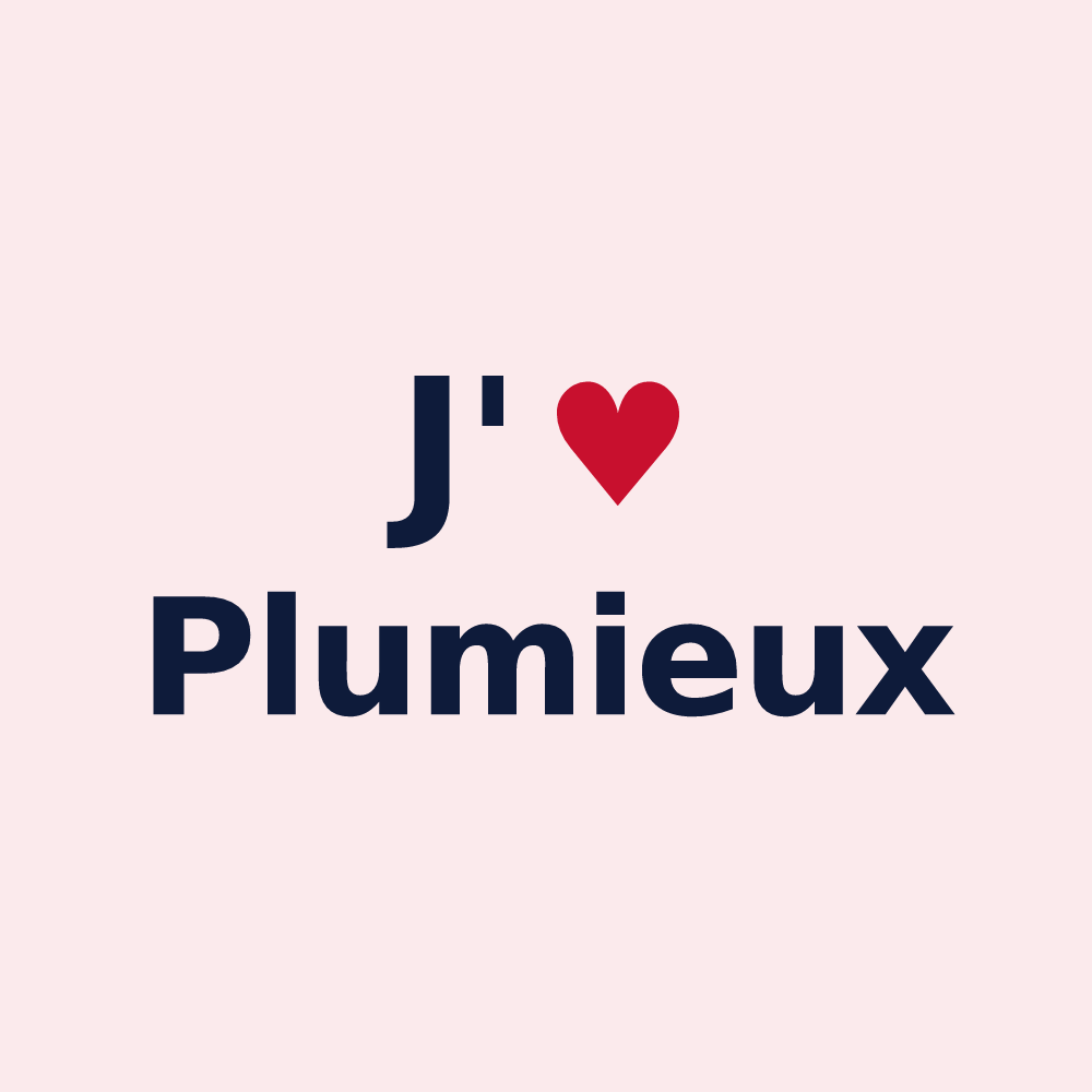 Magnet personnalisé Plumieux — design J'aime Plumieux