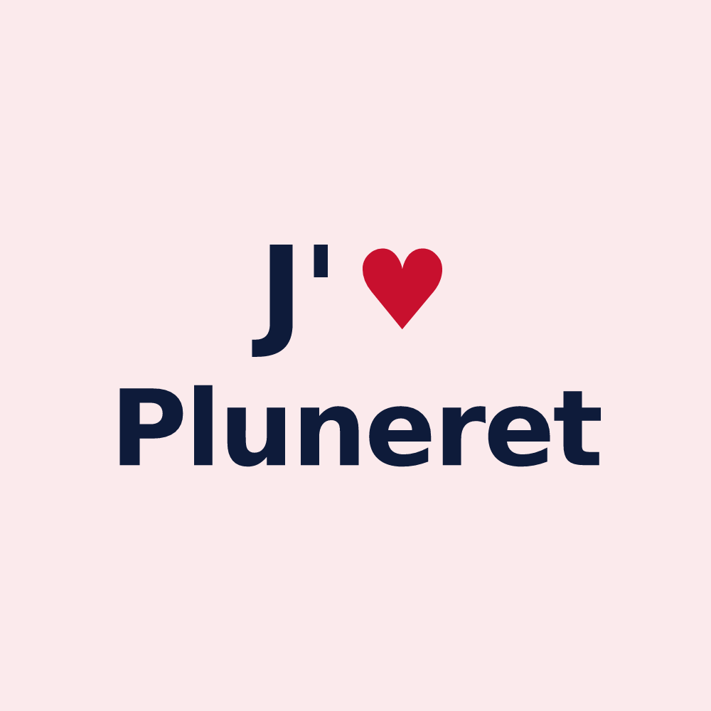 Magnet personnalisé Pluneret — design J'aime Pluneret