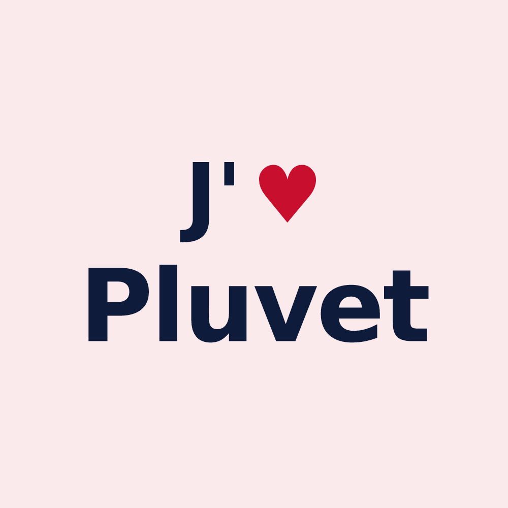 Magnet personnalisé Pluvet — design J'aime Pluvet
