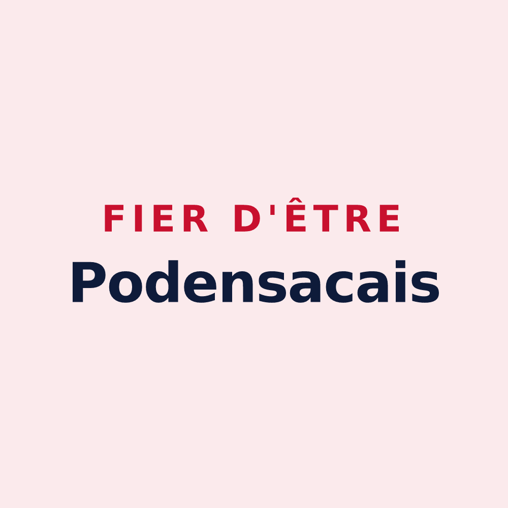 Magnet « Fier d'être Podensacais » — design pour Podensac