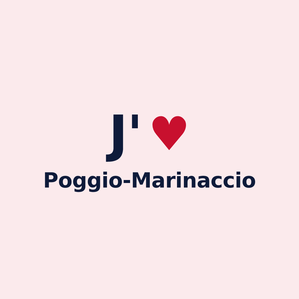 Magnet personnalisé Poggio-Marinaccio — design J'aime Poggio-Marinaccio