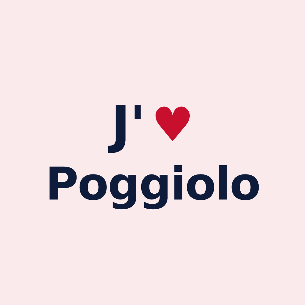 Magnet personnalisé Poggiolo — design J'aime Poggiolo