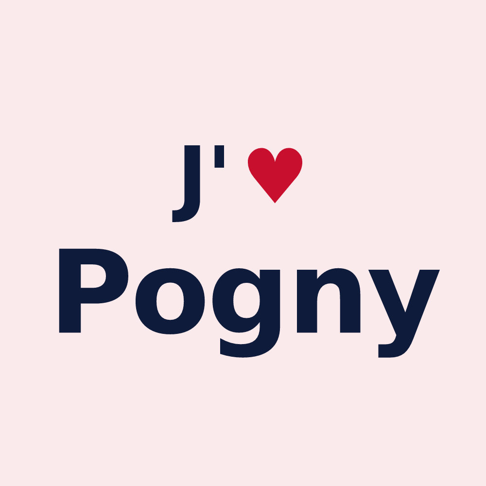 Magnet personnalisé Pogny — design J'aime Pogny
