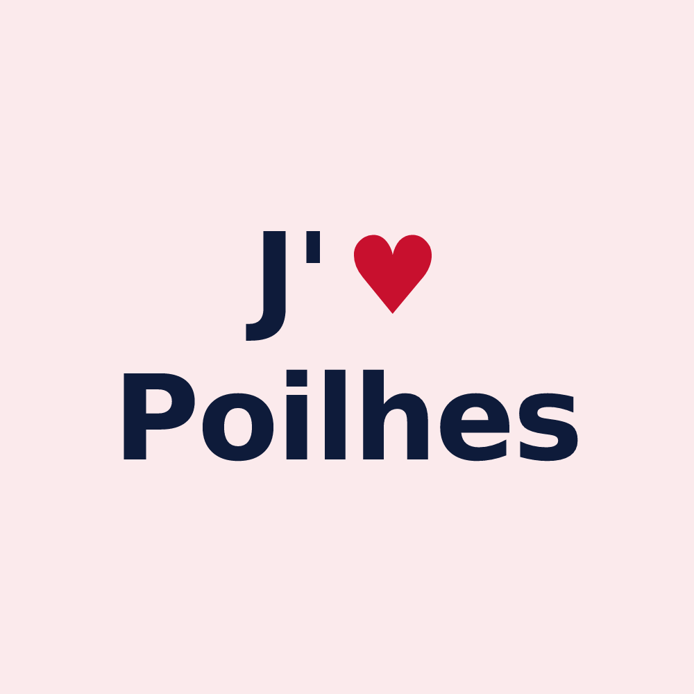 Magnet personnalisé Poilhes — design J'aime Poilhes