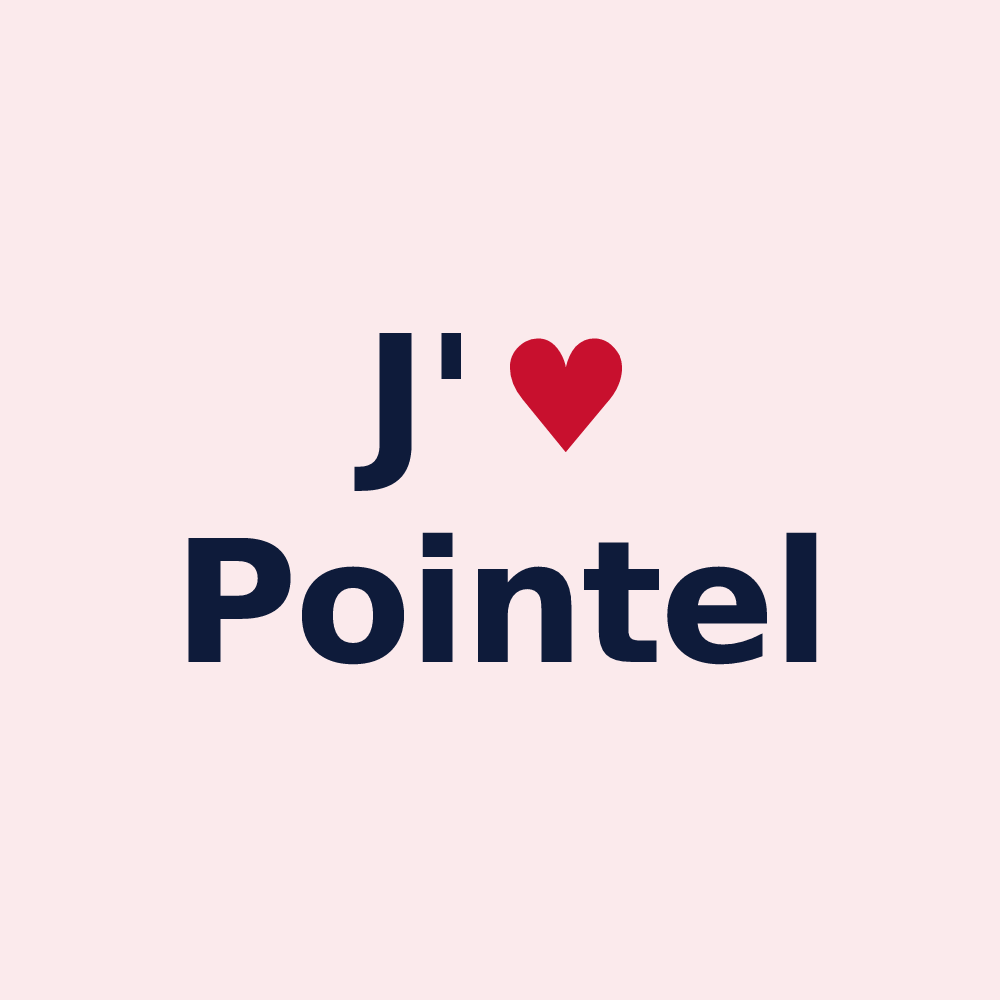 Magnet personnalisé Pointel — design J'aime Pointel