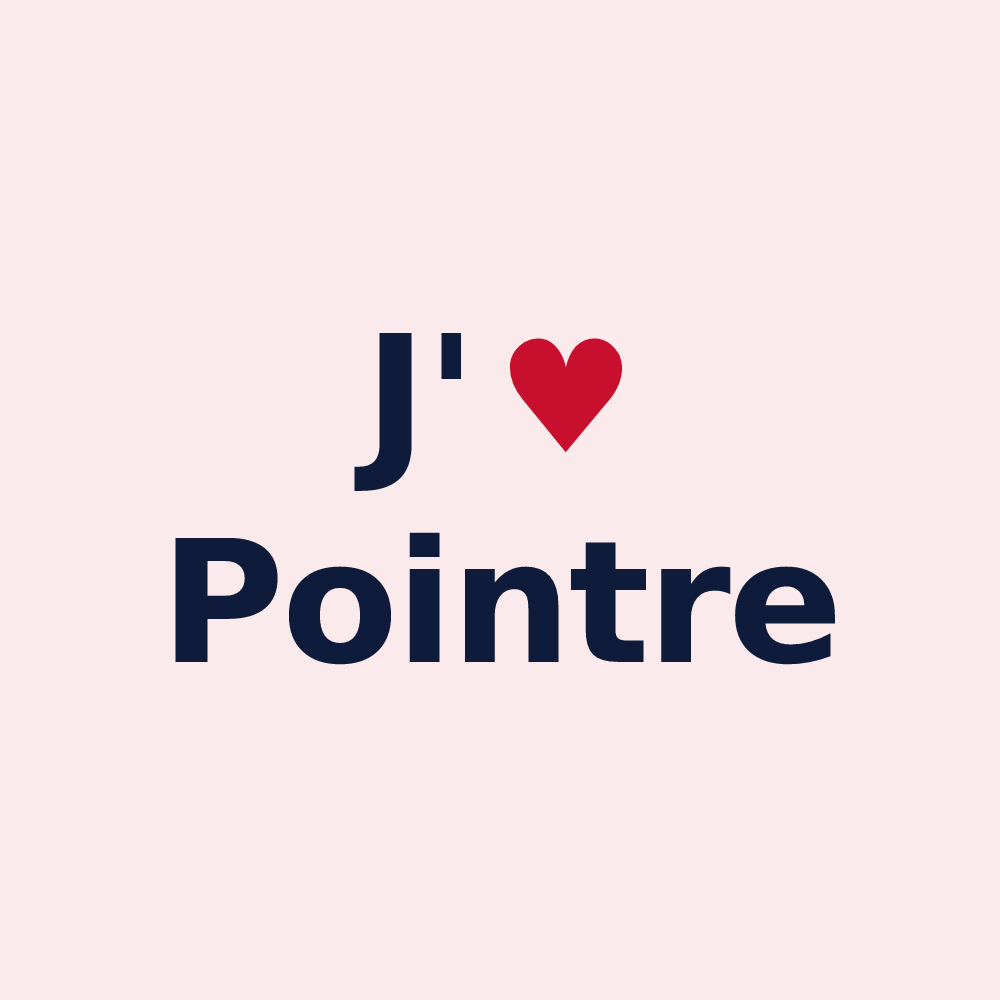 Magnet personnalisé Pointre — design « J'aime Pointre » imprimé sur le magnet