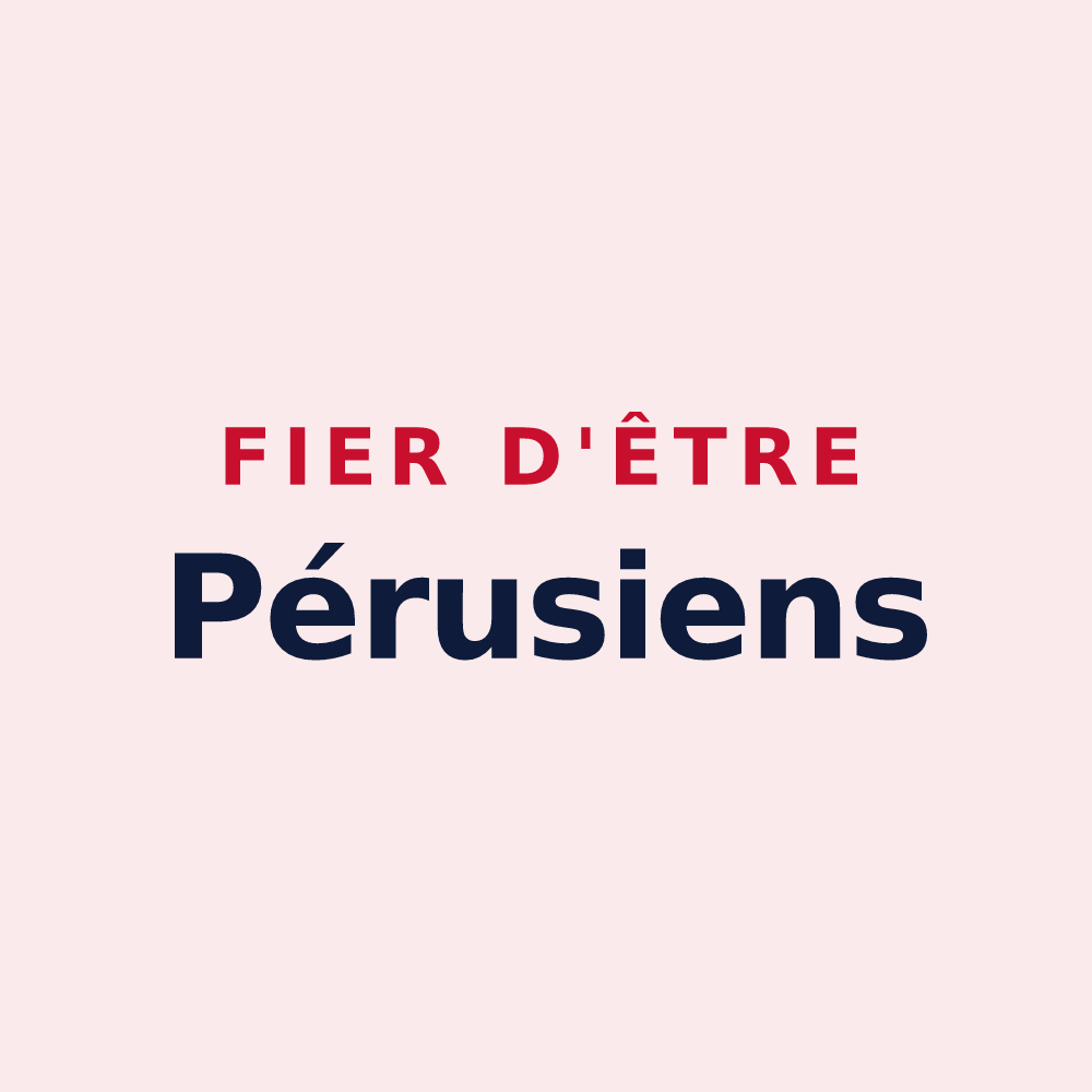 Magnet « Fier d'être Pérusiens » — design pour Poiroux