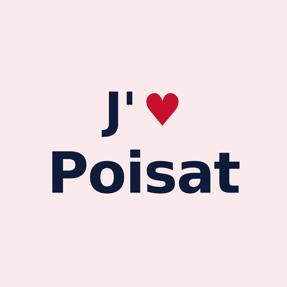 Magnet personnalisé Poisat — design J'aime Poisat