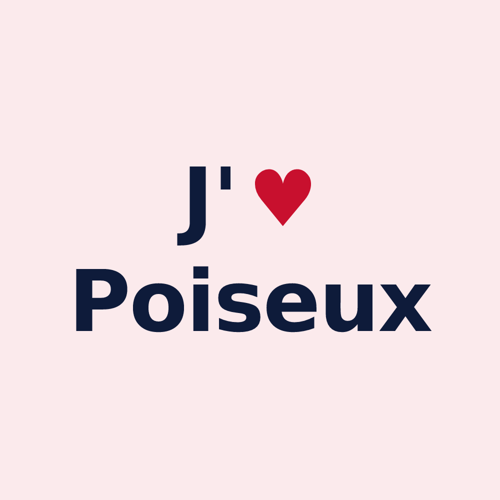 Magnet personnalisé Poiseux — design J'aime Poiseux