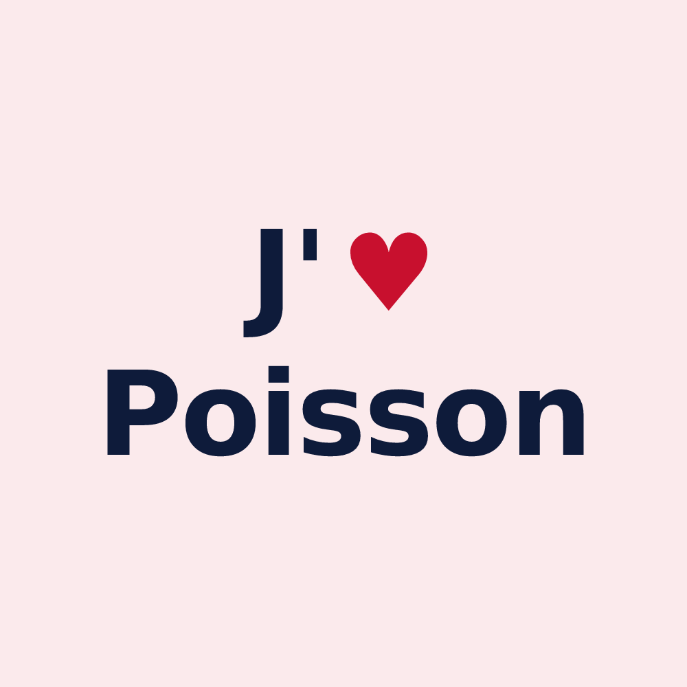Magnet personnalisé Poisson — design J'aime Poisson