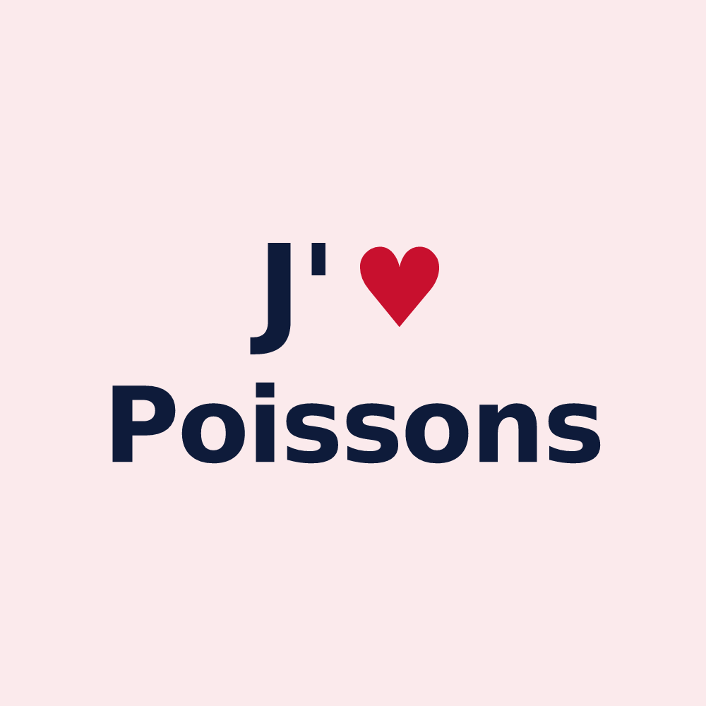 Magnet personnalisé Poissons — design J'aime Poissons