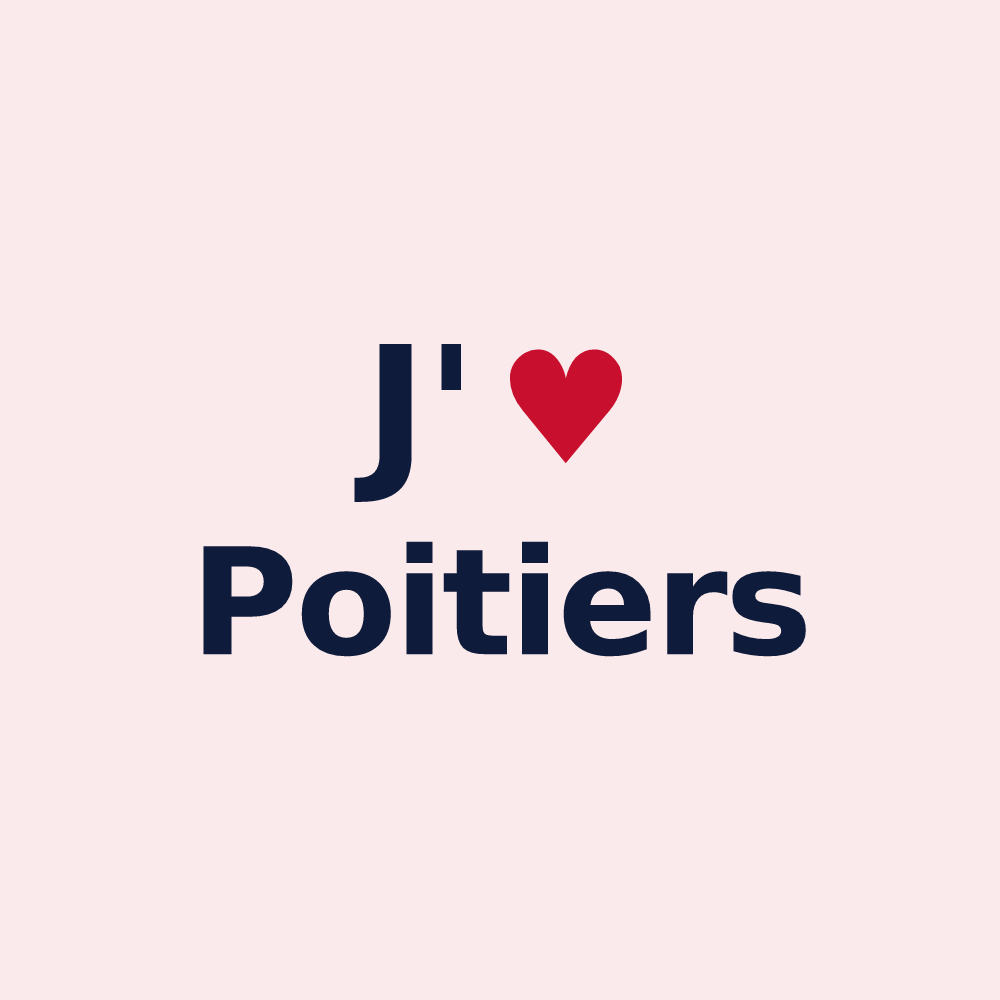 Magnet personnalisé Poitiers — design J'aime Poitiers
