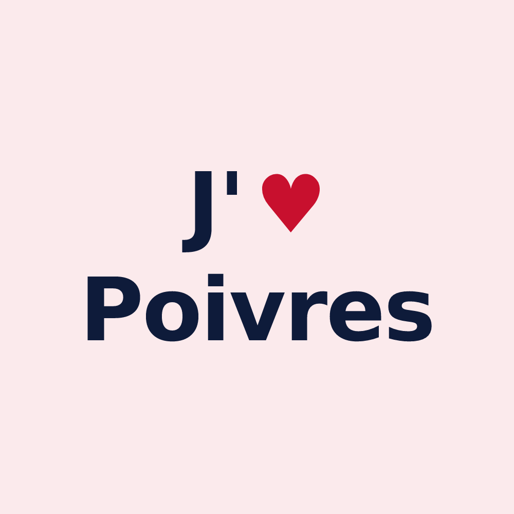 Magnet personnalisé Poivres — design J'aime Poivres