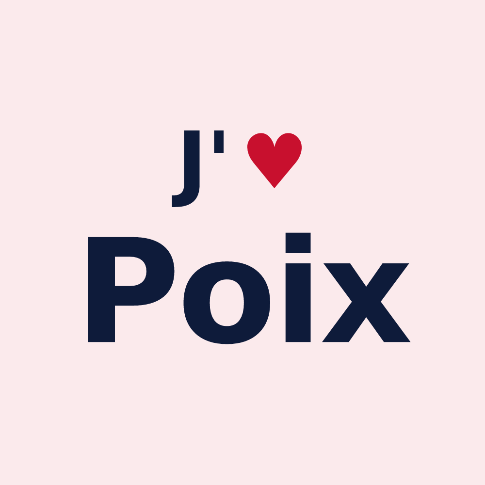 Magnet personnalisé Poix — design J'aime Poix