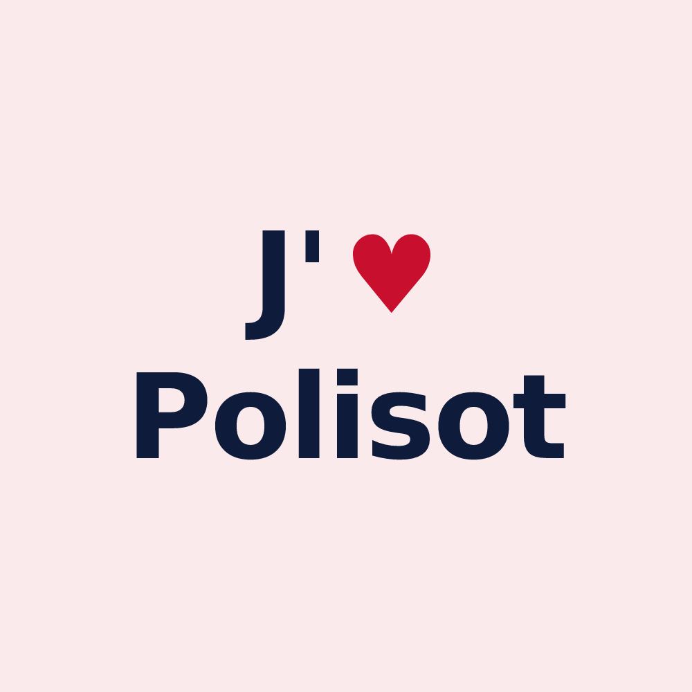 Magnet personnalisé Polisot — design J'aime Polisot