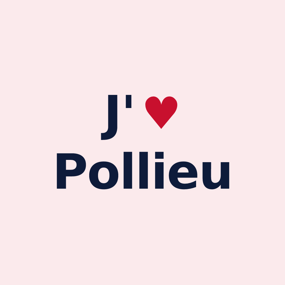 Magnet personnalisé Pollieu — design « J'aime Pollieu » imprimé sur le magnet
