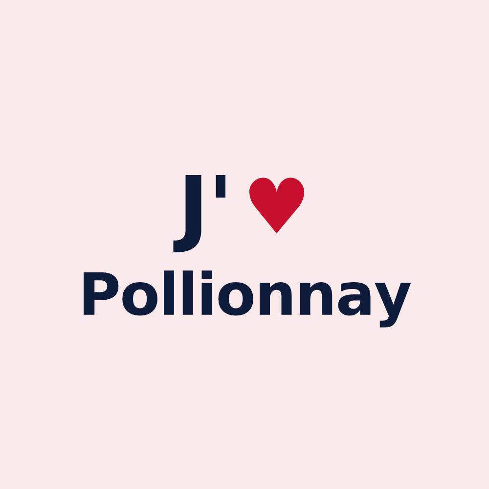 Magnet personnalisé Pollionnay — design J'aime Pollionnay