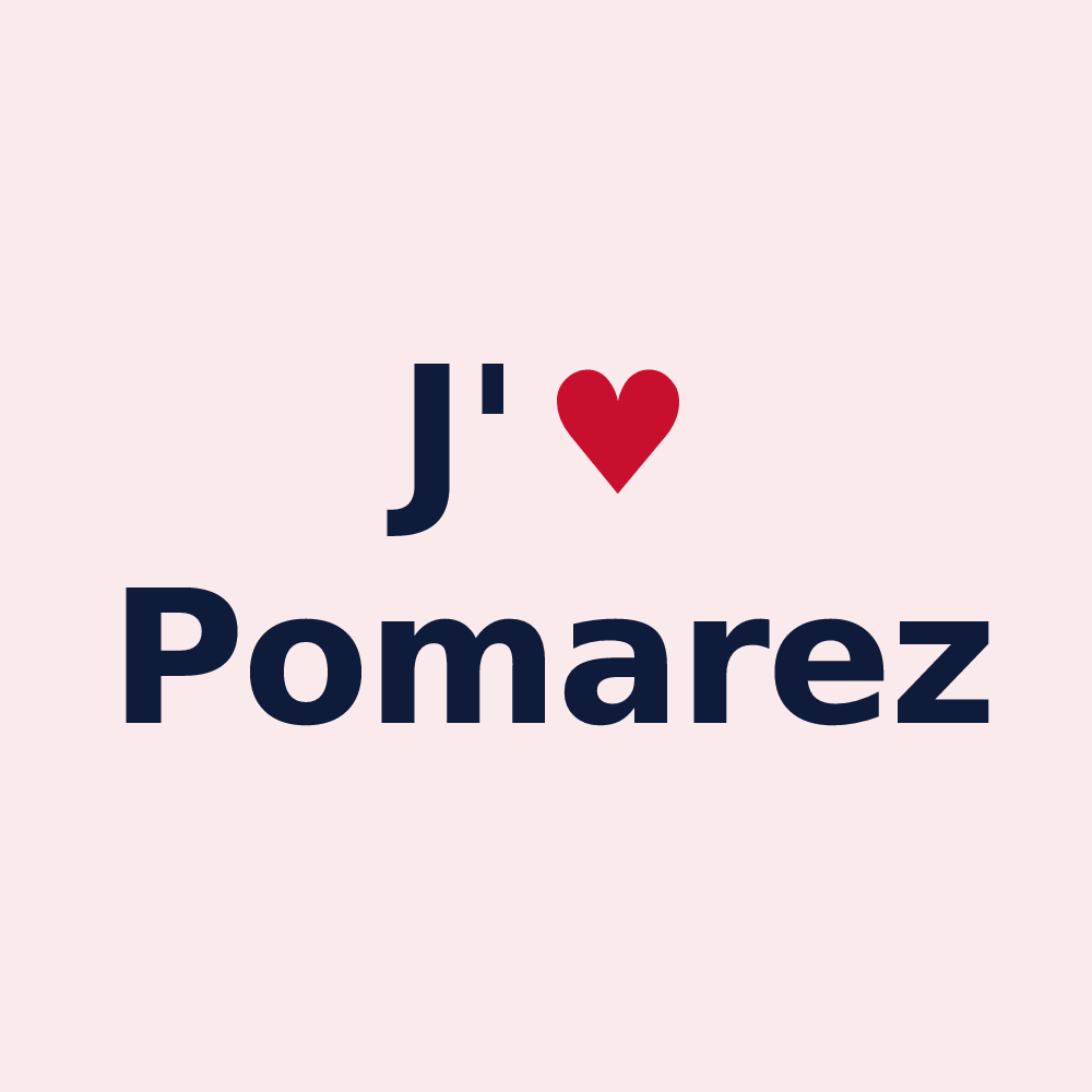 Magnet personnalisé Pomarez — design J'aime Pomarez