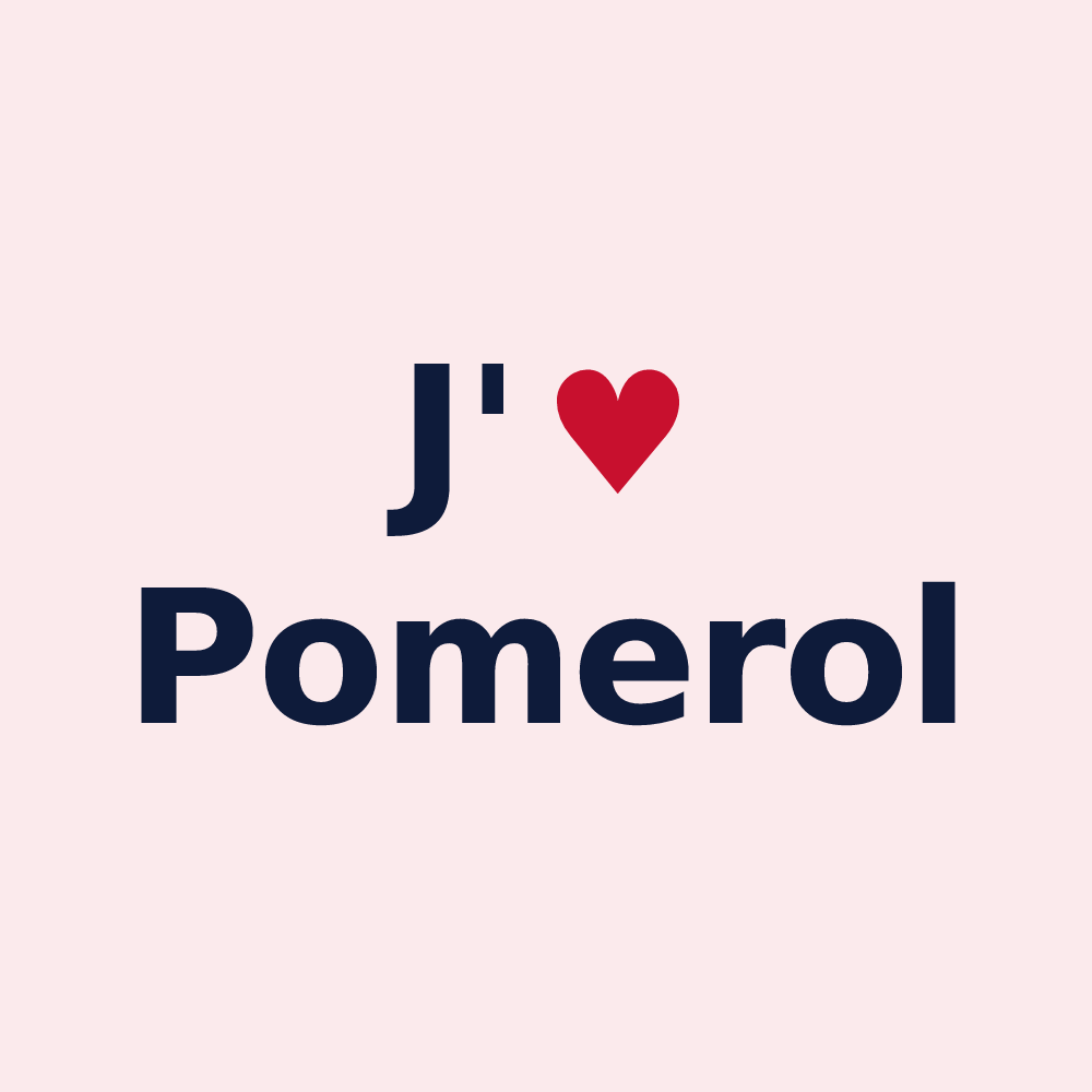 Magnet personnalisé Pomerol — design J'aime Pomerol