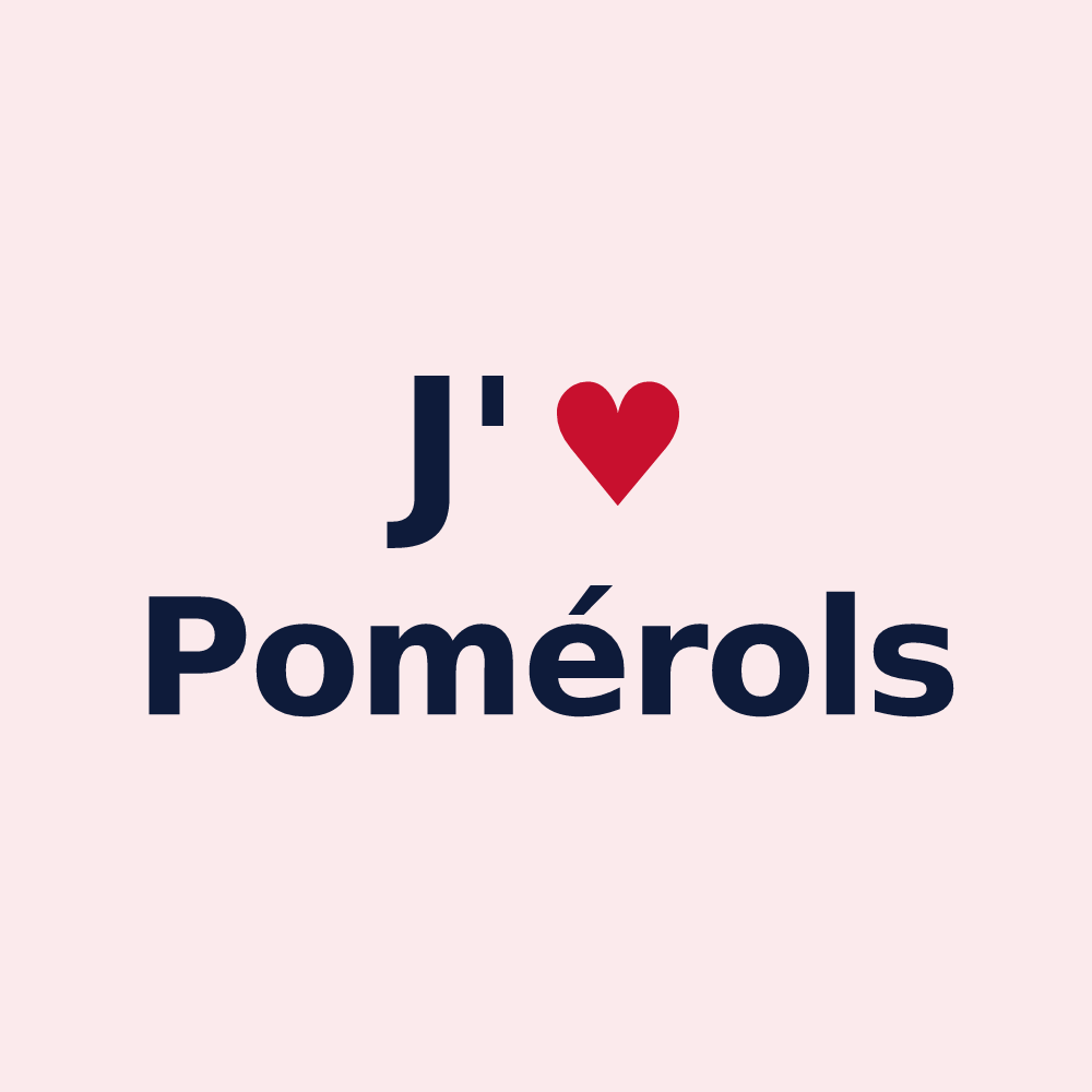Magnet personnalisé Pomérols — design J'aime Pomérols