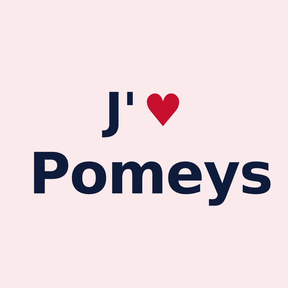 Magnet personnalisé Pomeys — design J'aime Pomeys