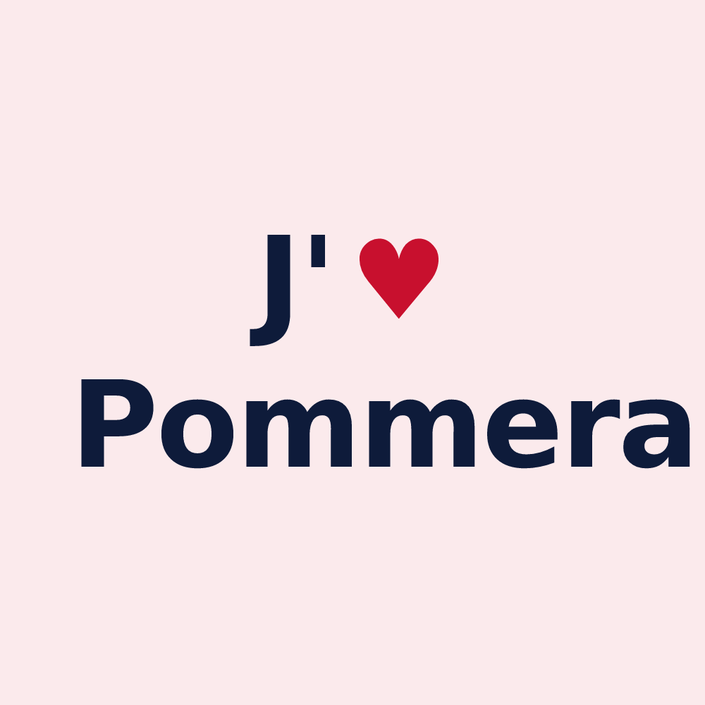 Magnet personnalisé Pommera — design J'aime Pommera