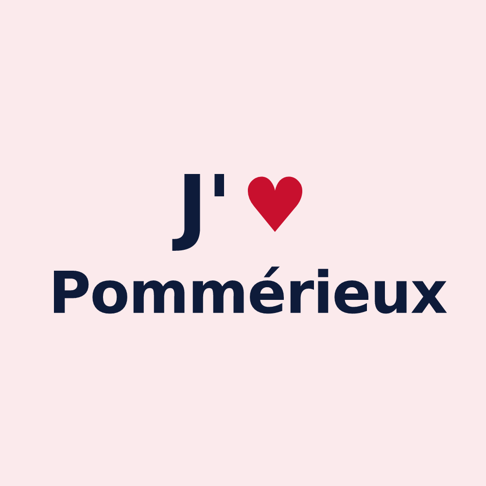 Magnet personnalisé Pommérieux — design J'aime Pommérieux