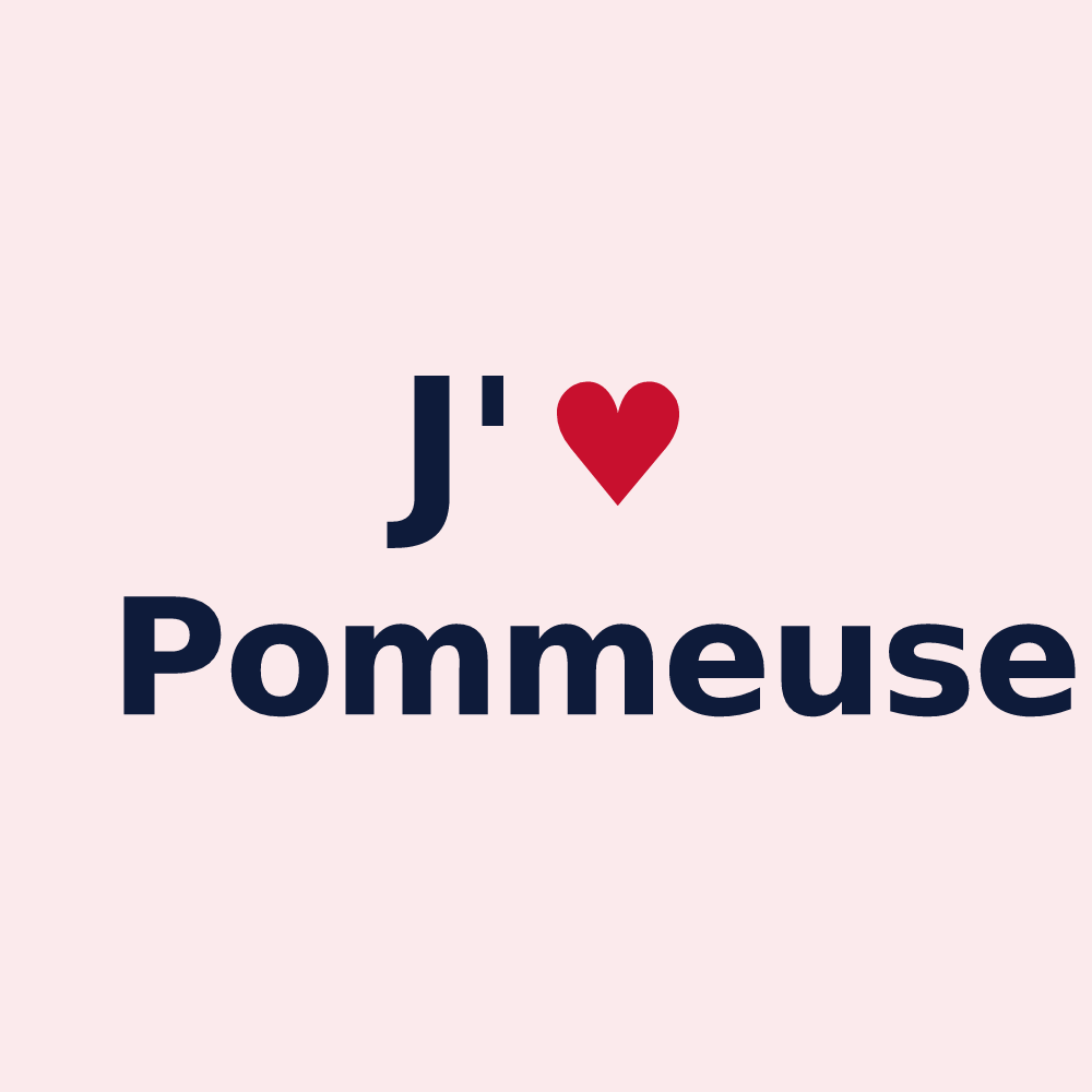 Magnet personnalisé Pommeuse — design J'aime Pommeuse