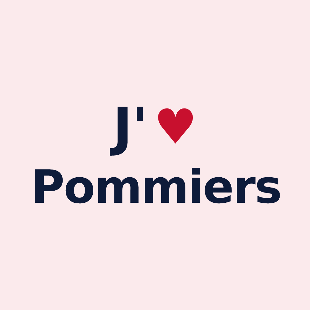 Magnet personnalisé Pommiers — design J'aime Pommiers