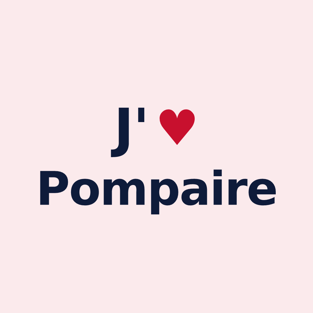 Magnet personnalisé Pompaire — design J'aime Pompaire