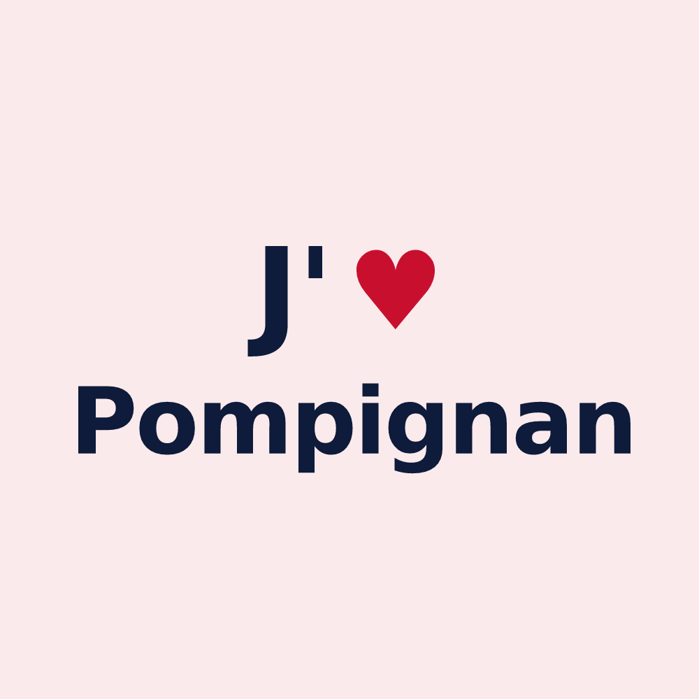 Magnet personnalisé Pompignan — design J'aime Pompignan