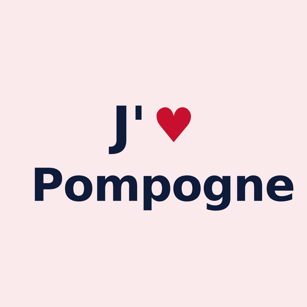 Magnet personnalisé Pompogne — design J'aime Pompogne